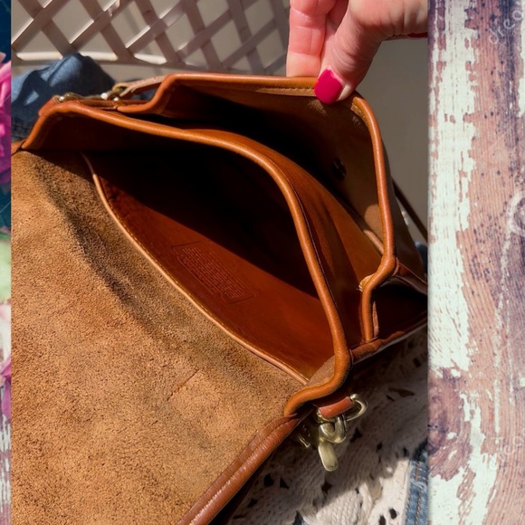 VINTAGE COACH BRITISH TAN LEATHER TURNLOCK STATION BAG 5130 - Picture 12 of 17